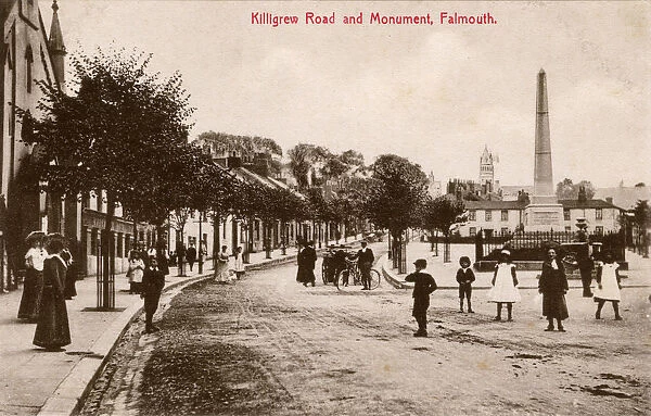 Falmouth, Cornwall - Killigrew Road and Monument
