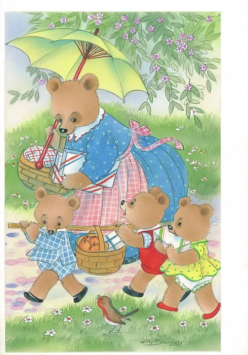 Framed Print : Family of Bears in domestic setting Framed Print : Family of Bears in domestic setting