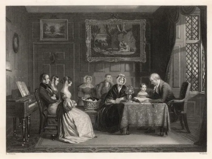 Framed Print : Family / Bible Reading Framed Print : Family / Bible Reading