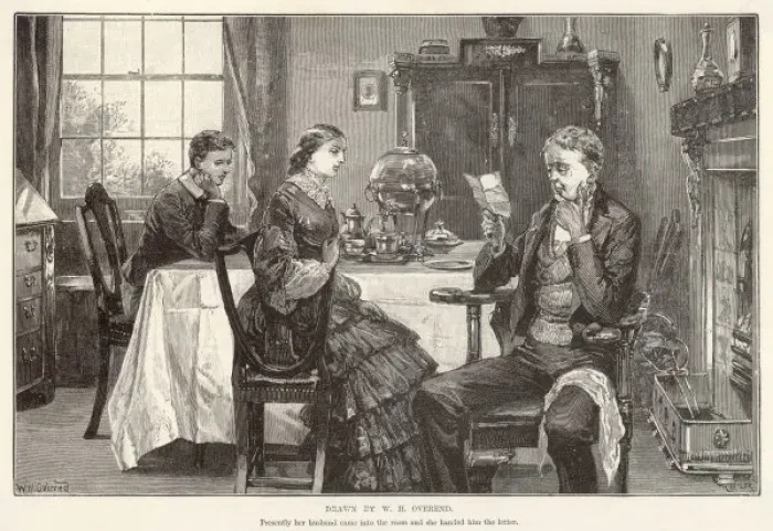 Framed Print : Family Breakfast 1885 Framed Print : Family Breakfast 1885