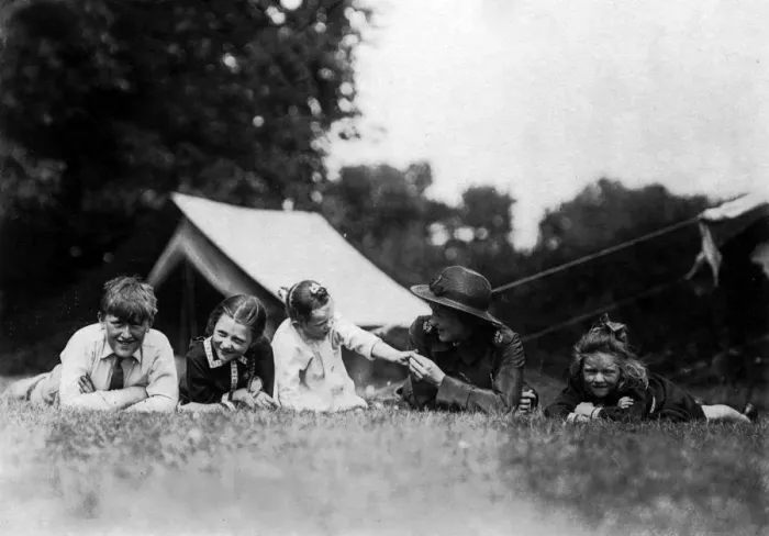Framed Print : Family camp, Quex Park