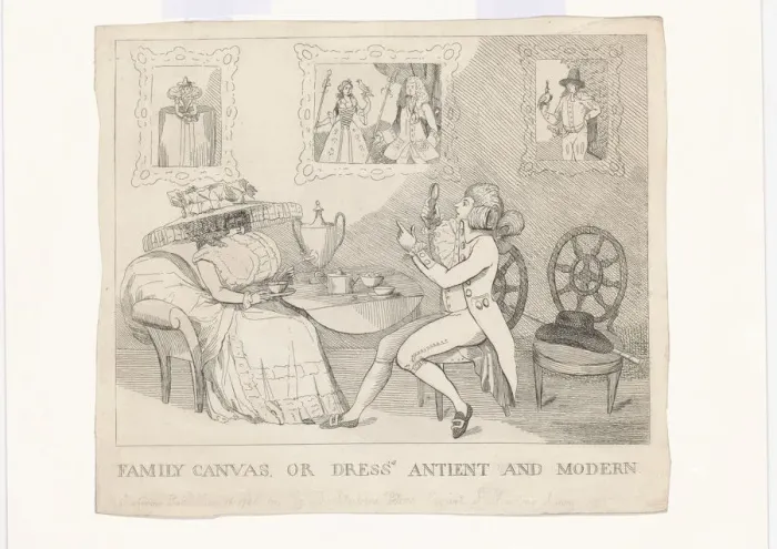 Framed Print : Family Canvas, or Dresss Antient and Modern Framed Print : Family Canvas, or Dresss Antient and Modern