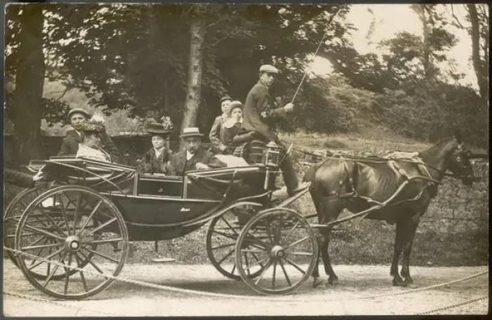 Framed Print : Family Carriage Outing Framed Print : Family Carriage Outing