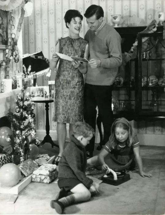 Framed Print : Family Christmas 1960S Framed Print : Family Christmas 1960S