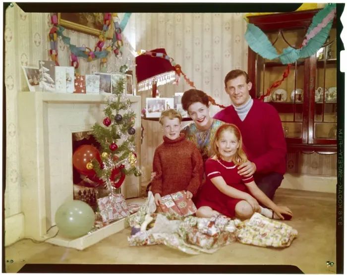 Framed Print : Family Christmas 1960S Framed Print : Family Christmas 1960S
