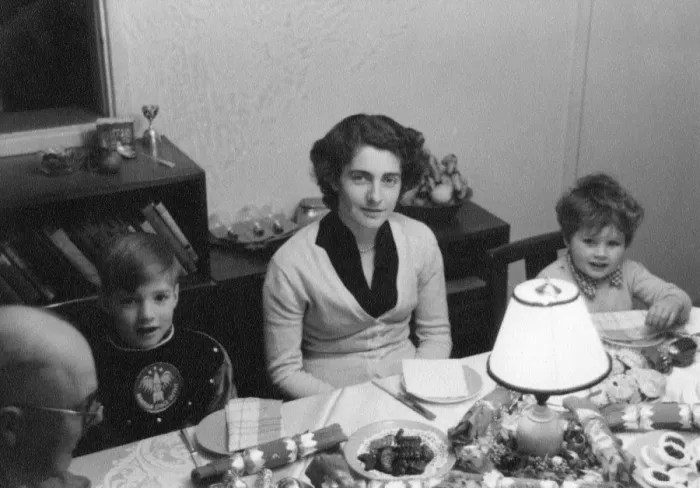 Framed Print : Family Christmas Dinner - 1950s Framed Print : Family Christmas Dinner - 1950s