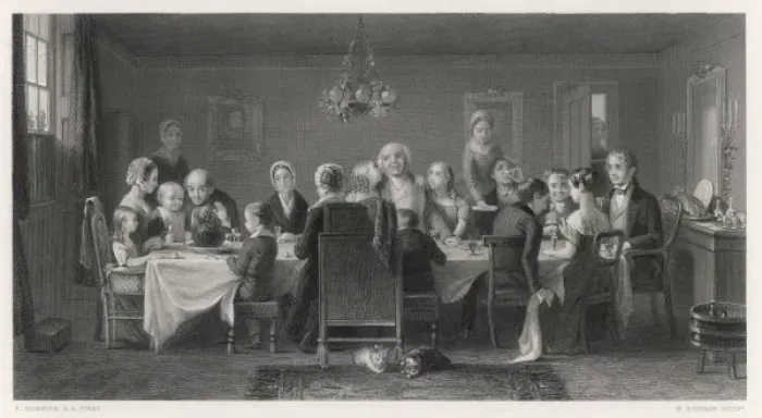 Framed Print : Family Christmas Dinner Framed Print : Family Christmas Dinner