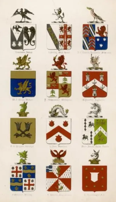 Framed Print : Family Coats of Arms 16 Framed Print : Family Coats of Arms 16