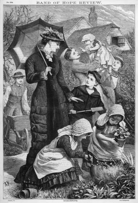 Framed Print : Family of Gardeners Framed Print : Family of Gardeners
