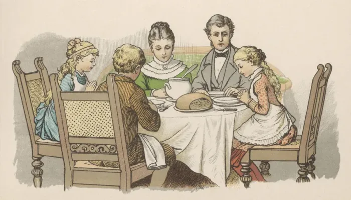 Framed Print : FAMILY / GRACE BEFORE MEAL Framed Print : FAMILY / GRACE BEFORE MEAL