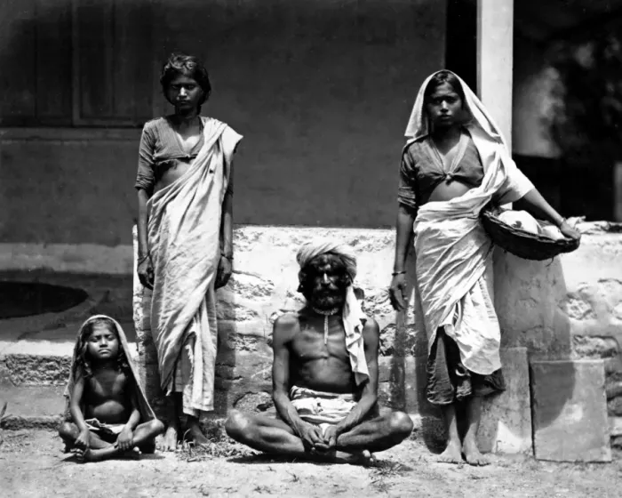 Framed Print : Family group, India Framed Print : Family group, India