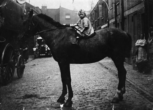 Family with horses, Huntsworth Mews, Marylebone, London