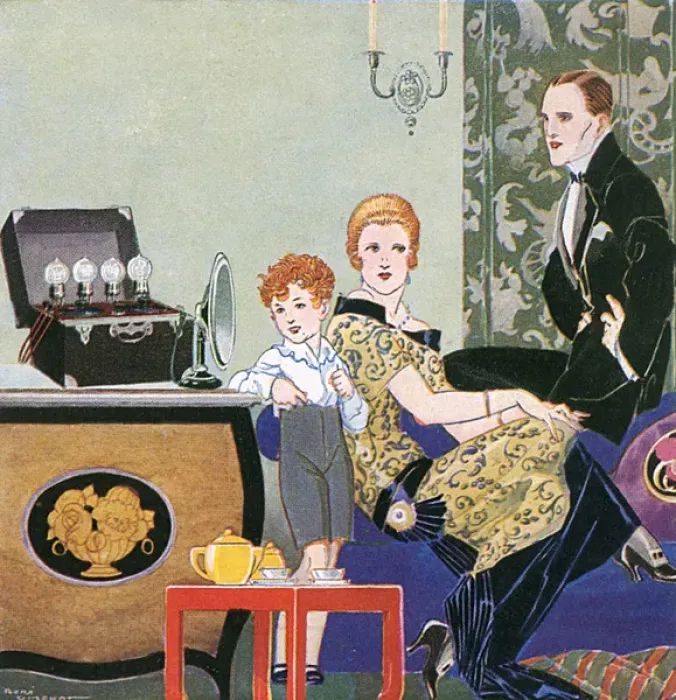 Framed Print : Family Listening In Framed Print : Family Listening In