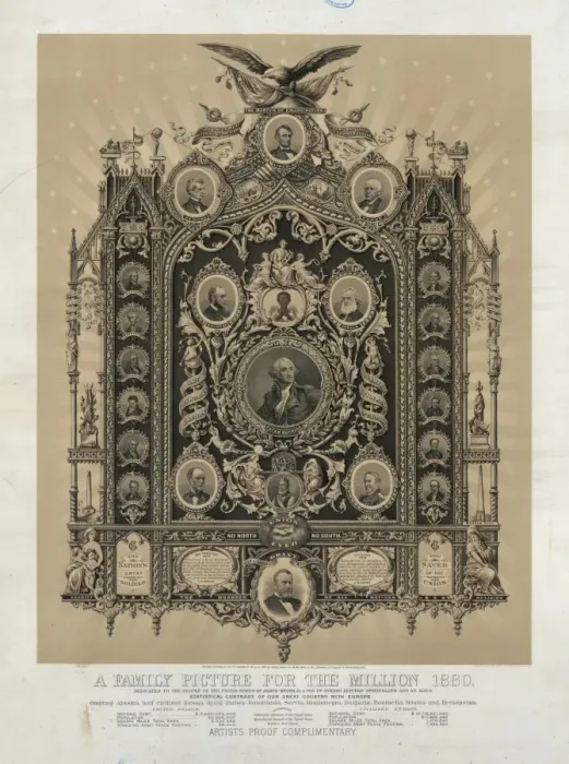 Framed Print : A family picture for the million 1880 Framed Print : A family picture for the million 1880
