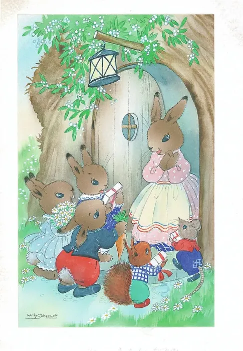 Framed Print : Family of Rabbits Bunnies in domestic setting Framed Print : Family of Rabbits Bunnies in domestic setting