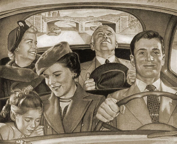 Family Road Trip Date: 1950