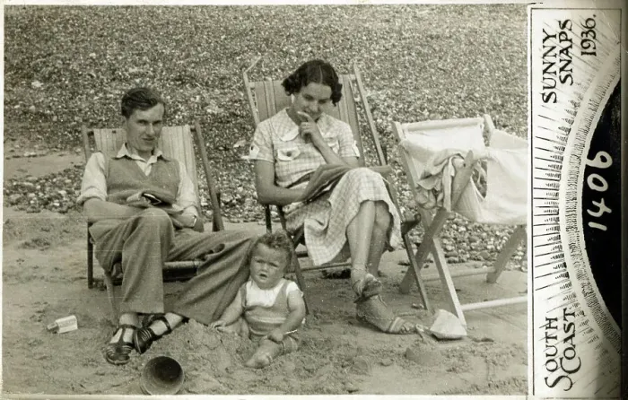 Framed Print : A family taking their summer holiday on the South Coast Framed Print : A family taking their summer holiday on the South Coast