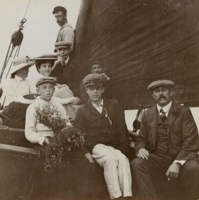 Framed Print : Family on a yachting trip, Southwold, Suffolk Framed Print : Family on a yachting trip, Southwold, Suffolk