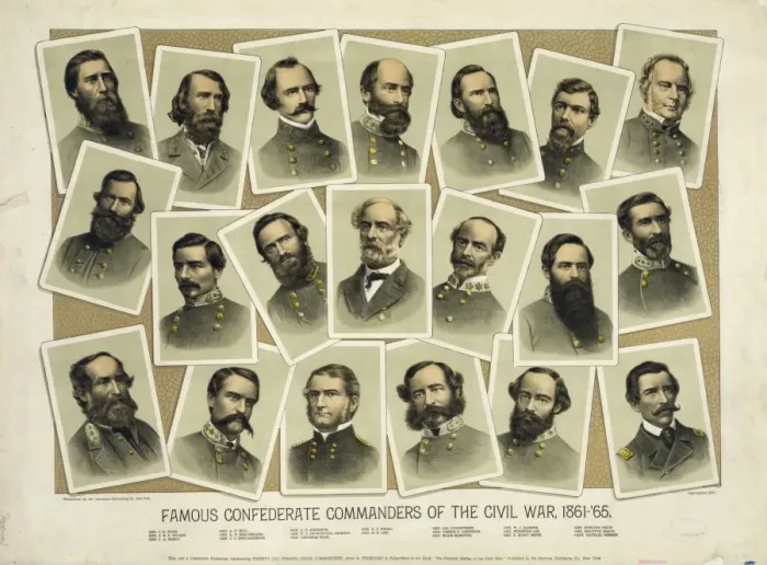 Framed Print : Famous Confederate commanders of the Civil War, 1861- 65 Framed Print : Famous Confederate commanders of the Civil War, 1861- 65