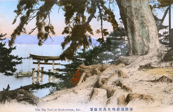 Famous floating Torii of the Itsukushima Shrine, Japan