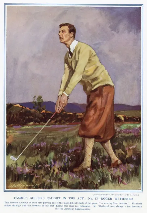 Framed Print : Famous Golfers Caught In The Act. No. 13. Roger Wethered Framed Print : Famous Golfers Caught In The Act. No. 13. Roger Wethered