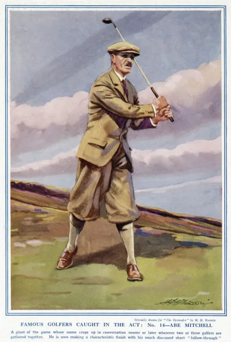 Framed Print : Famous Golfers Caught In The Act. No. 14. Abe Mitchell Framed Print : Famous Golfers Caught In The Act. No. 14. Abe Mitchell