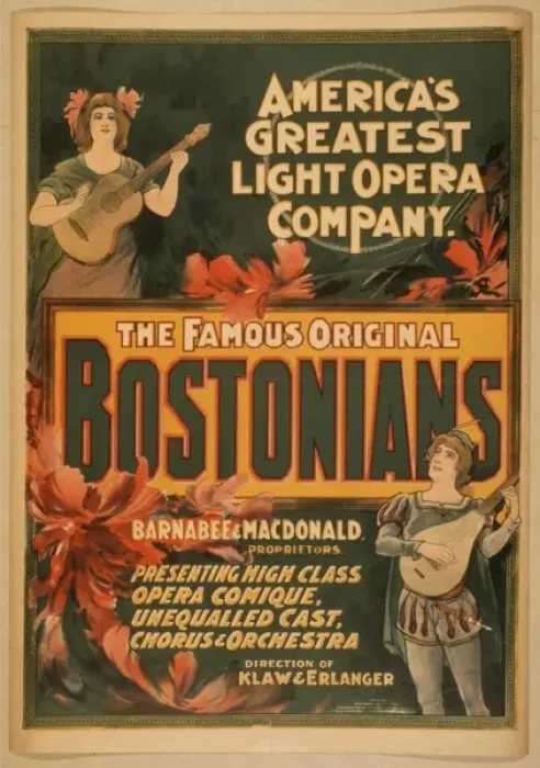 Framed Print : The famous original Bostonians Americas greatest light oper Framed Print : The famous original Bostonians Americas greatest light oper