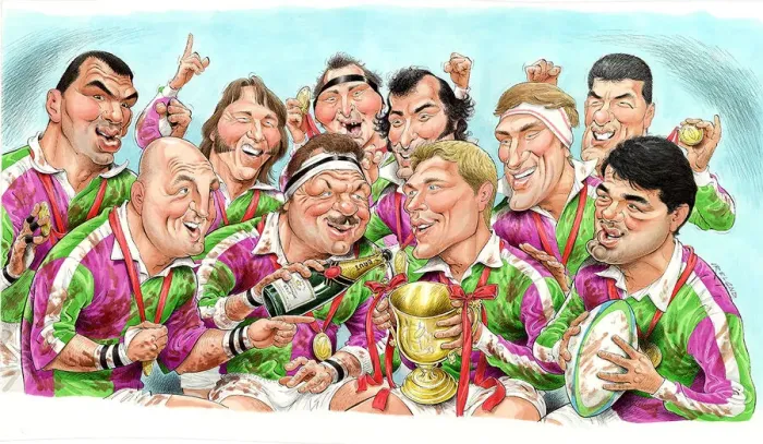 Framed Print : Famous rugby players Framed Print : Famous rugby players