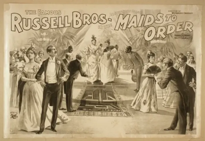 Framed Print : The famous Russell Bros. in the pretentious oddity, Maids to Framed Print : The famous Russell Bros. in the pretentious oddity, Maids to