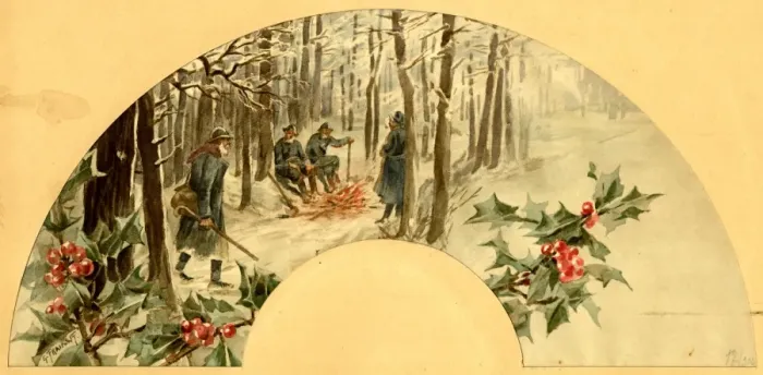 Framed Print : Fan design - The Seasons - Winter