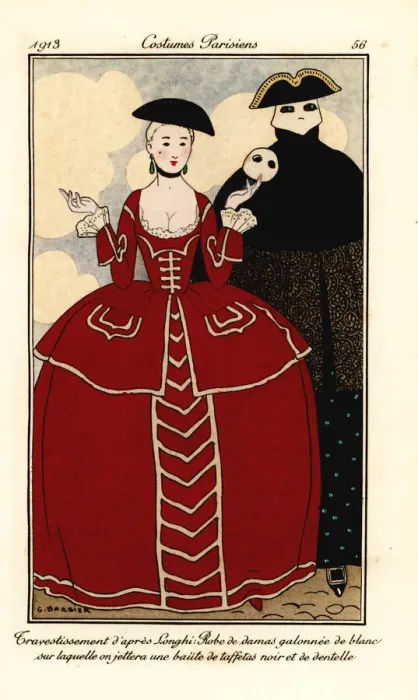 Framed Print : Fancy dress costumes by Longhi, 1913 Framed Print : Fancy dress costumes by Longhi, 1913
