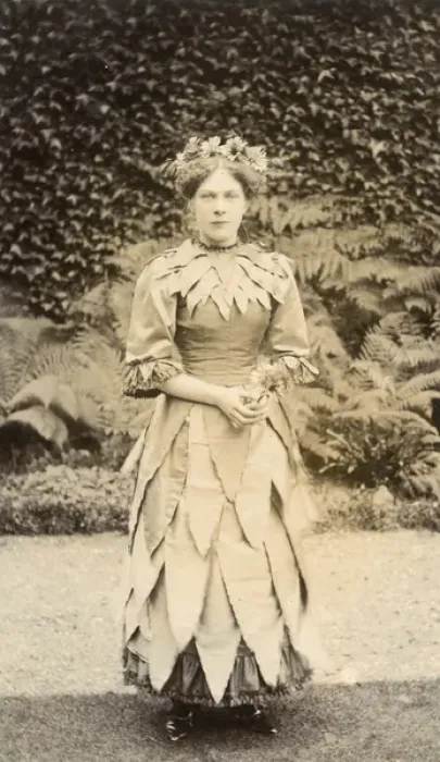 Framed Print : Fancy dress - young woman dressed as a flower Framed Print : Fancy dress - young woman dressed as a flower
