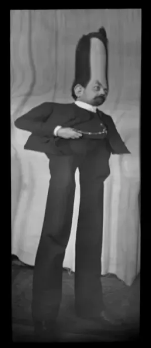 Framed Print : Fancy portrait of a man in a distorting mirror Framed Print : Fancy portrait of a man in a distorting mirror