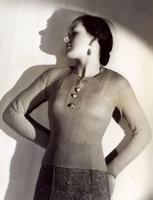 Framed Print : FANCY STITCH JUMPER 1936 Framed Print : FANCY STITCH JUMPER 1936