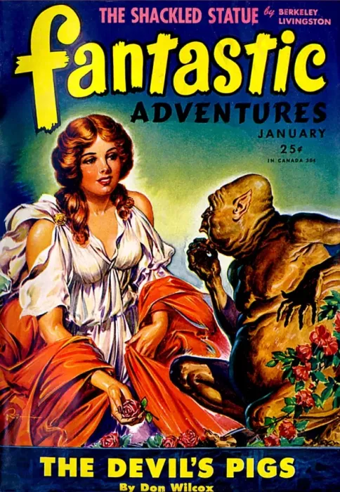 Framed Print : Fantastic Adventures - The Devils Pigs