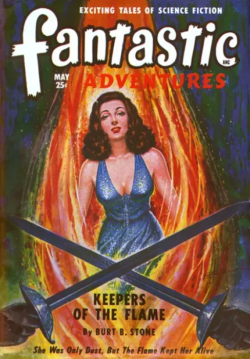 Framed Print : Fantastic Adventures - Keeper of the Flame Framed Print : Fantastic Adventures - Keeper of the Flame