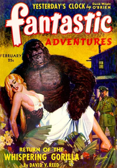 Framed Print : Fantastic Adventures - Return of the whispering gorilla Framed Print : Fantastic Adventures - Return of the whispering gorilla
