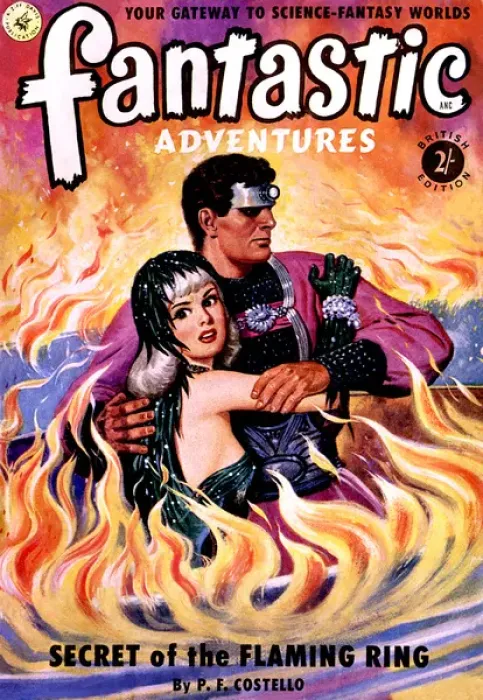 Framed Print : Fantastic Adventures - Secret of the flaming ring Framed Print : Fantastic Adventures - Secret of the flaming ring