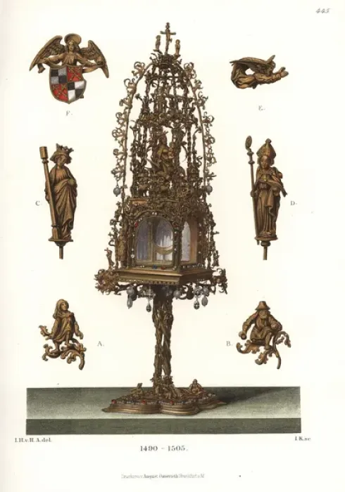 Framed Print : Fantastically decorated monstrance or ostensorium, 1490-1505 Framed Print : Fantastically decorated monstrance or ostensorium, 1490-1505