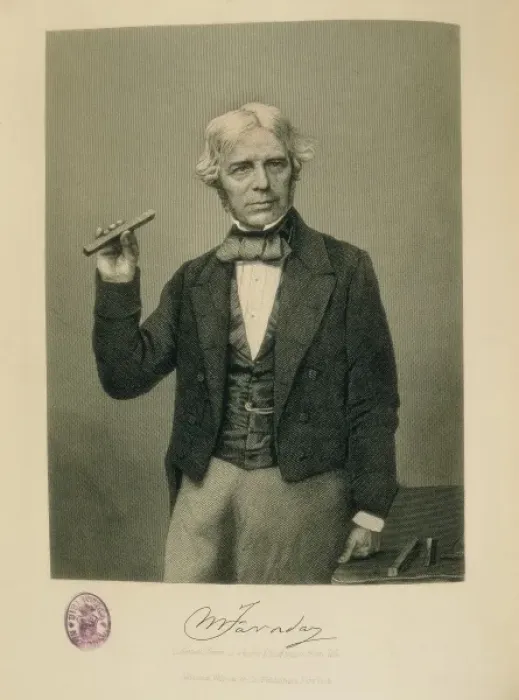 Framed Print : FARADAY, Michael (1791-1867). British chemist Framed Print : FARADAY, Michael (1791-1867). British chemist
