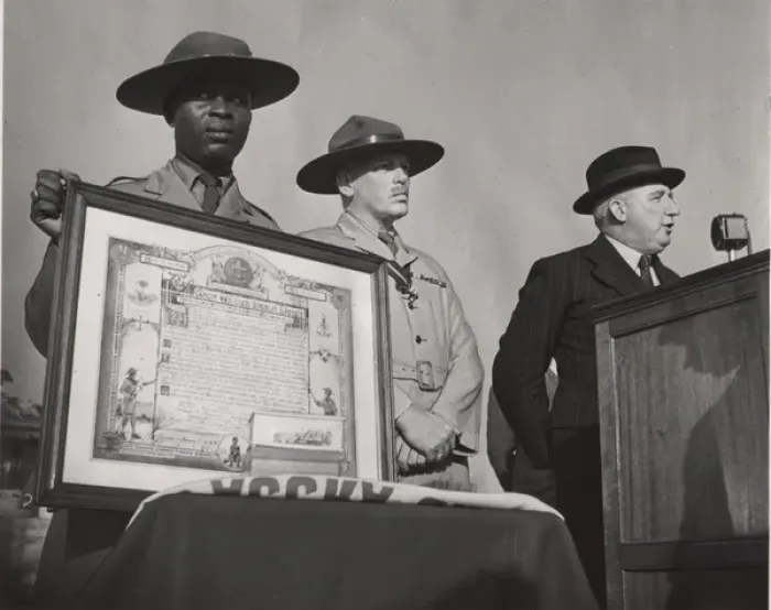 Framed Print : Farewell to scout commissioner, Ghana, West Africa Framed Print : Farewell to scout commissioner, Ghana, West Africa