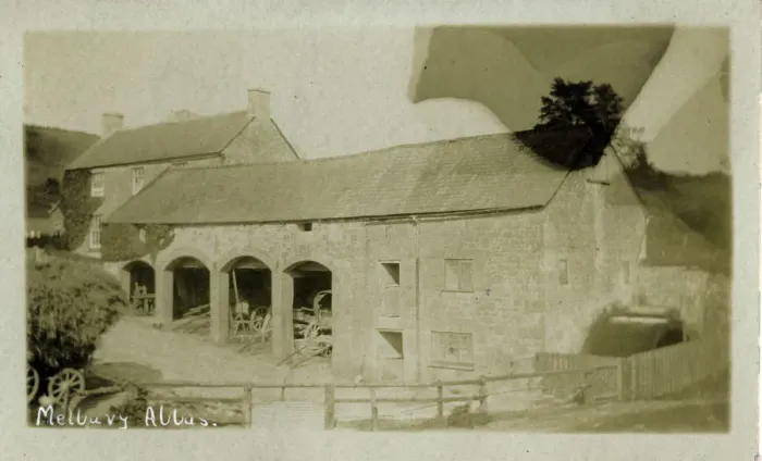 Framed Print : Farm & Barn, Melbury Abbas, ShaftesburyCranborne Chase, Dorset, England. Date: 1900s