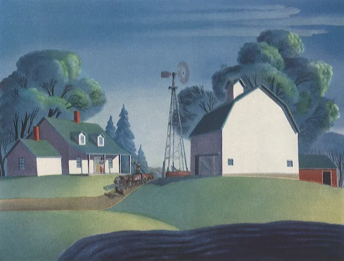 Framed Print : Farm in the Country Date: 1948 Framed Print : Farm in the Country Date: 1948