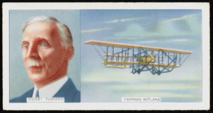 Framed Print : Farman / Biplane Cig Card Framed Print : Farman / Biplane Cig Card