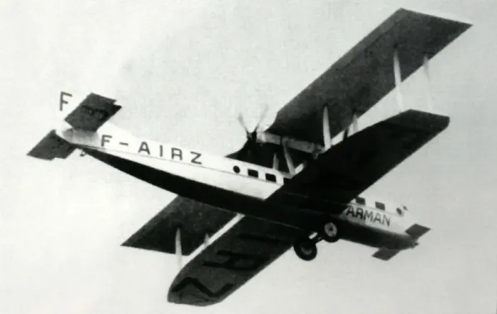 Framed Print : Farman F180 (aft) aloft from under Framed Print : Farman F180 (aft) aloft from under