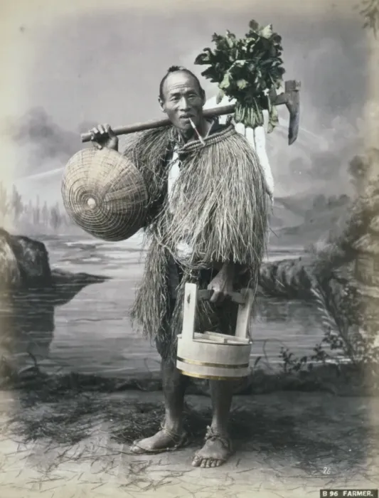 Framed Print : Farmer. Photograph shows a studio portrait of a farmer Framed Print : Farmer. Photograph shows a studio portrait of a farmer