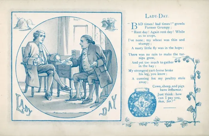 Framed Print : Farmer and Landlord 1886 Framed Print : Farmer and Landlord 1886