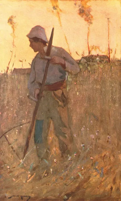 Framed Print : Farmer With Scythe Framed Print : Farmer With Scythe