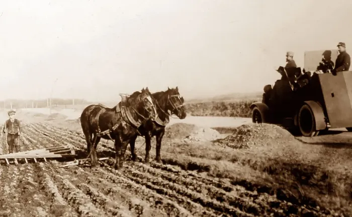 Framed Print : Farming in Northern France during WW1 Framed Print : Farming in Northern France during WW1