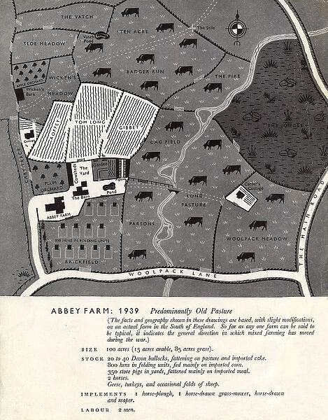 Farming pre-war in 1939 - layout of fields and crops (1  /  2)